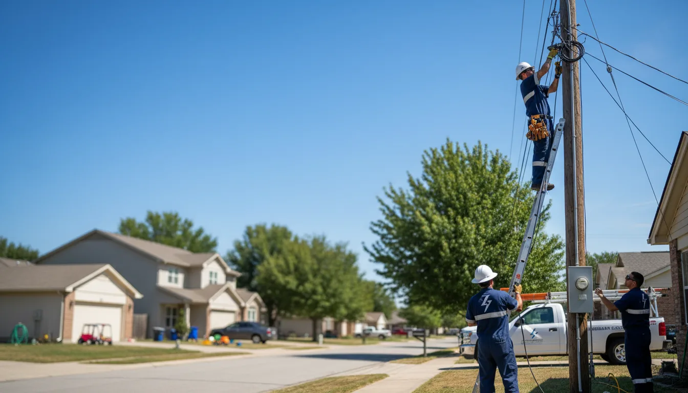 Residential electrician providing installation services in Enochs, TX